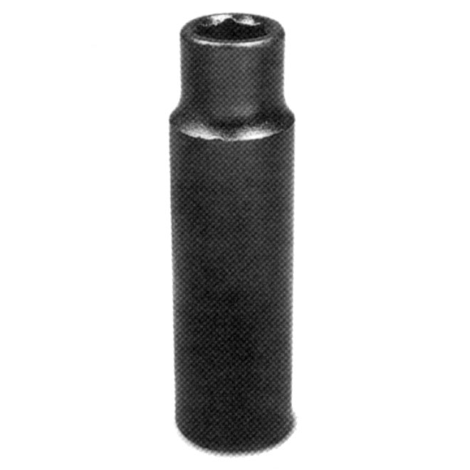 Unitool Deep Impact Socket - Black - Steel - 1/2-in Drive x 3/8-in W