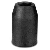Unitool Regular Impact Socket - Black - Steel - 1/2-in Drive x 9-mm W