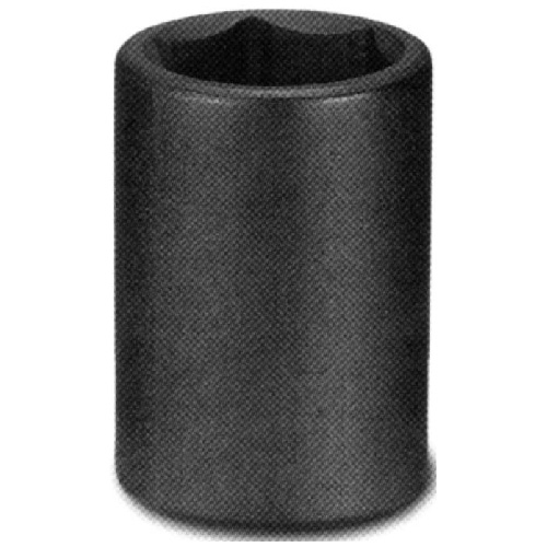 Unitool Regular Impact Socket - Black - Steel - 1/2-in Drive x 16-mm W