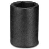 Unitool Regular Impact Socket - Black - Steel - 1/2-in Drive x 16-mm W