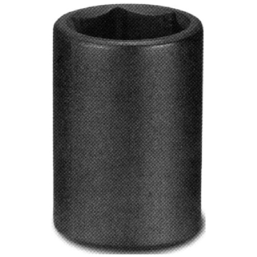 Unitool Regular Impact Socket - Black - Steel - 1/2-in Drive x 18-mm W