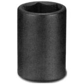 Unitool Regular Impact Socket - Black - Steel - 1/2-in Drive x 18-mm W