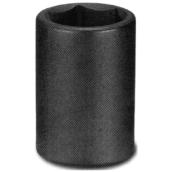 Unitool Regular Impact Socket - Black - Steel - 1/2-in Drive x 25-mm W