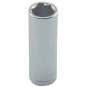 Unitool Deep Socket - Chrome Finish - Steel - 1/4-in Drive x 4-mm W - 1 Per Pack