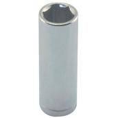 Unitool Deep Socket - Chrome Finish - Steel - 1/4-in Drive x 11-mm W - 1 Per Pack