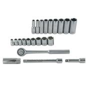 Unitool Hexagonal SAE Mechanics 23-pc Tool Set - Chrome Finish - Steel - Moulded Case Included