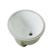 Lavabo sous-comptoir ovale, 19", porcelaine vitrifiée, blanc