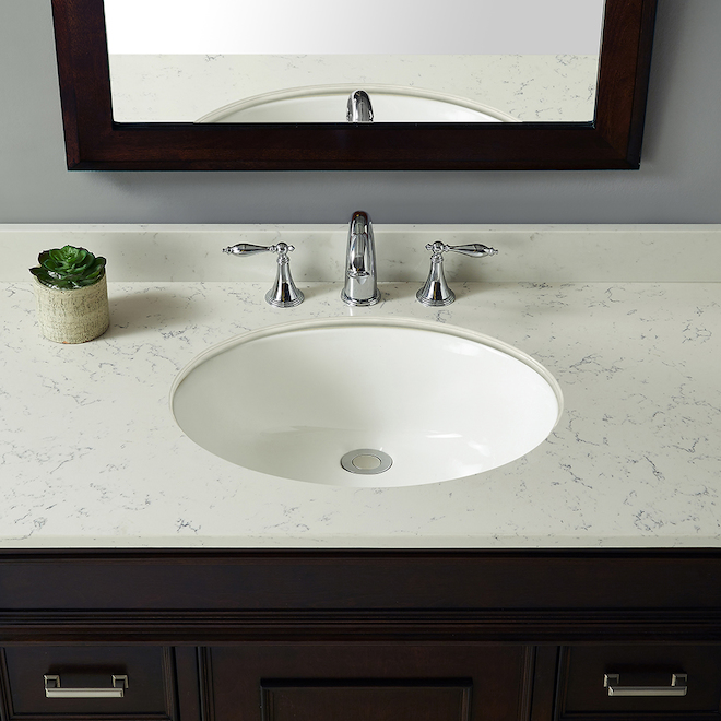 Under Mounted Sink - Oval - 19.2" x 16.3" x 7.8" - White