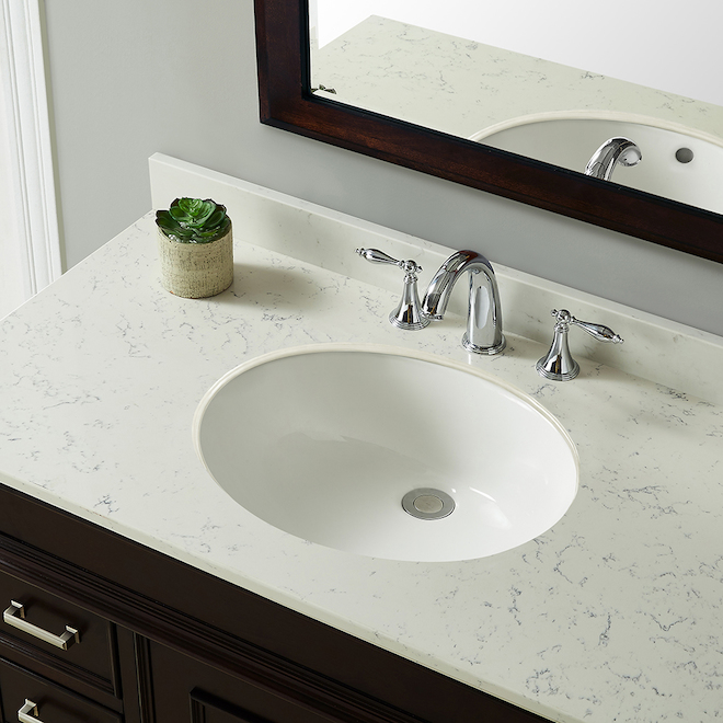 Under Mounted Sink - Oval - 19.2" x 16.3" x 7.8" - White
