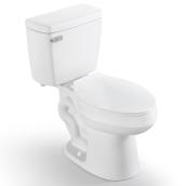 Toilette allongée 2 morceaux Pro-Flush par Project Source, chasse simple de 4,6 L, blanc