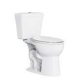 Landon & Co. Siena Collection White Ceramic Dual Flush Elongated Chair Height Two-Piece Toilet - 4/6 LPF