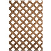 Traditional Treated Wood Lattice - Brown - 4' x 8'
