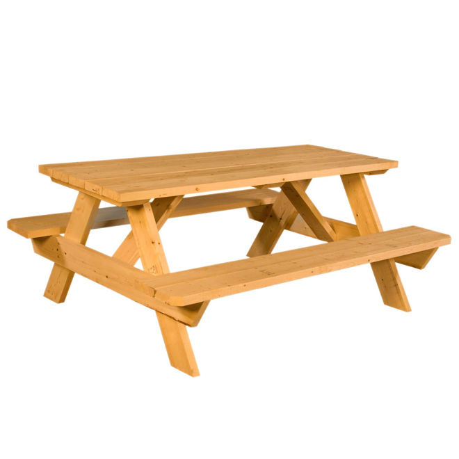 6-ft Treated Wood Picnic Table