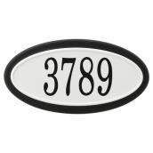 D&F Classic Oval Address Plate - Black