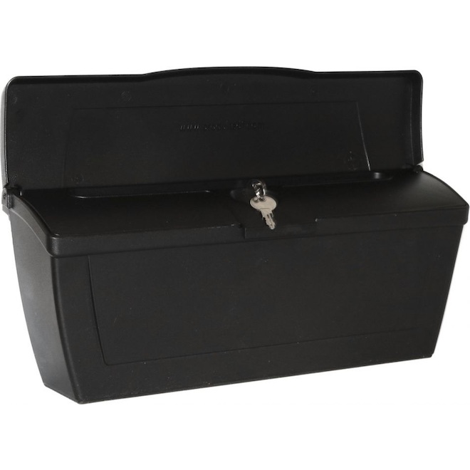 Pro-DF Mailbox with Lock - Black - Plastic