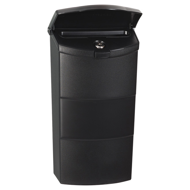 Pro-DF Vertical Mailbox with Lock - 4-in x 8-in x 14-in - Black