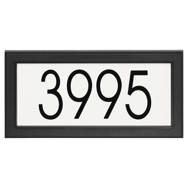 Pro-DF Address Plate - Plastic - Black and White