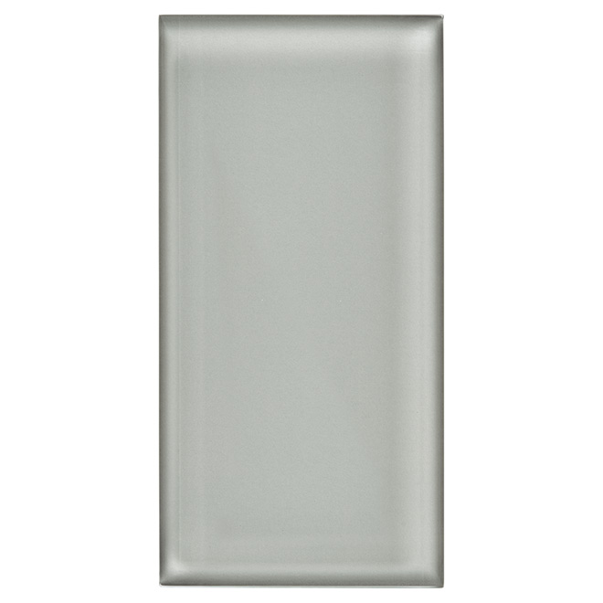 Glass Brick Wall Tile Super Shiny Grey Dw00a09 Rona