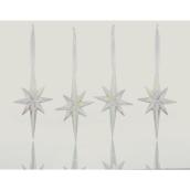 Holiday Living - Star Ornament - Plastic - 5-in - 4/Pack - Clear