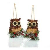 Holiday Living Owl-Shaped Christmas Decorations - 4-in - 2/Pack