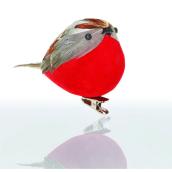Ornements d'oiseau Holiday Living avec pince, Promenade en traîneau, 4,62 po, rouge, paquet de 3