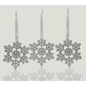 Ornements de flocon de neige Holiday Living, Palais des glaces, 4 po, plastique, argent, 12/pqt