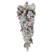 Couronne à piles Holiday Living en forme de goutte, 30 po, 20 lumières, blanc