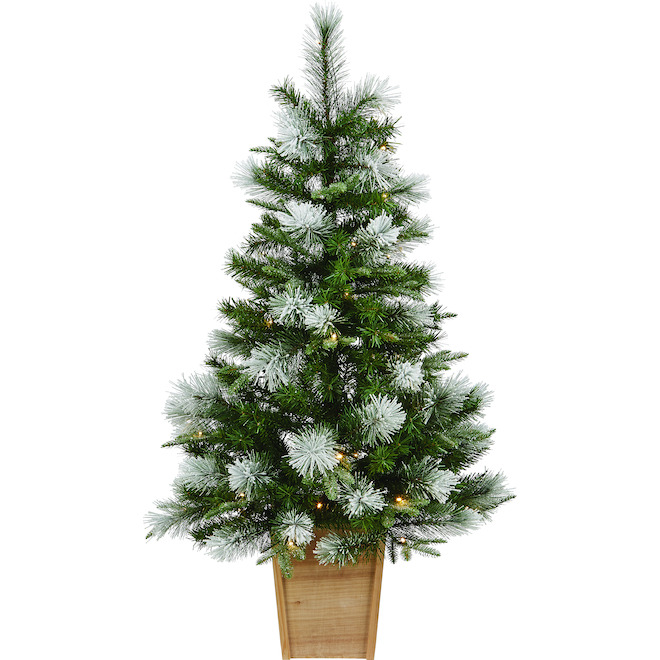 Holiday Living 4-ft Pre-Lit Rightside-Up Artificial Christmas Tree with 50 Constant Warm White Lights LED