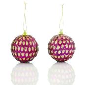 Holiday Living 4-Pack Purple Foam Balls Ornament Set