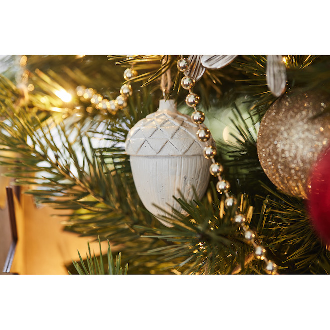 Holiday Living 2-Pack White Resin Acorn Ornaments Set