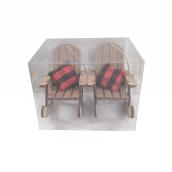Holiday Living 2-Pack Brown Red Black Chair Shaped Ornaments