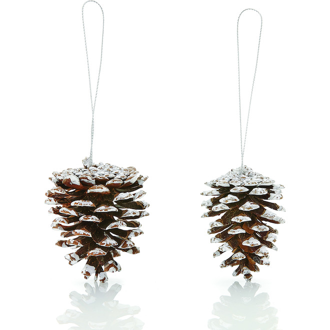 Holiday Living 12-Pack Bown White Pine Cone Shaped Ornaments