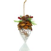 Holiday Living 3-Pack Clear Brown Finial Ornaments