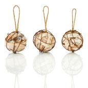 Boules de Noël en écorce de bouleau Holiday Living nature paquet de 3