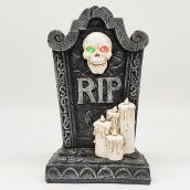 Holiday Living 9-in Lighted Tombstone Tabletop Decoration with Twinkling Multicolour LED Lights