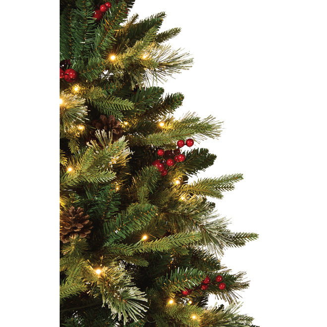 Célébrations BY Landon & Co. WOODCREST, 7.5-ft Pre-Lit Full Artificial Christmas Tree with 450 LED lights