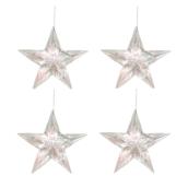 Celebrations by L&CO Iridescent Star Ornements 3.5-in - Pack of 4