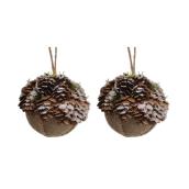 Celebrations by L&CO Set of 2 Foam Acorn Ornaments