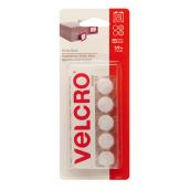 Velcro Sticky Back Coins - White - 15 Per Pack - Round - 5/8-in dia