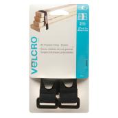 VELCRO® All-Purpose Elastic Straps - 1" x 27" - Black - 2PK