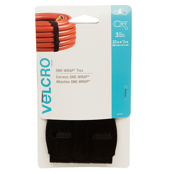 Velcro Brand ONE-WRAP Tie Straps Black - 8 x 3/4 900