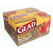 Easy-Tie Large Garbage Bags - Orange - Box of 50