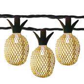 Danson Decor 10 LED Metal Pineapple String Light Set - Warm White
