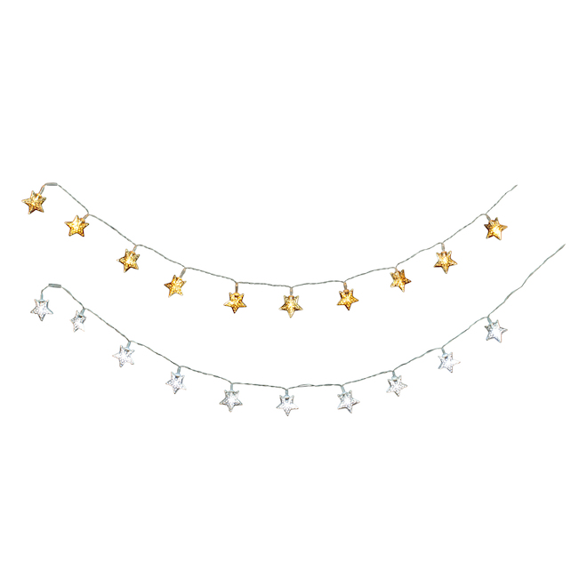 Holiday Living 10-LED 12-in Warm White Light Set Stars