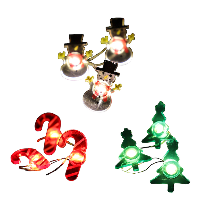 Holiday Living 20-Count 6.5-ft Warm White LED Christmas Tree/Snowman/Candy Cane String Lights