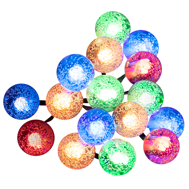 Jeu de lumières boules de crystal Celebrations by L&CO à 10 fonctions, 180 DEL multicolores