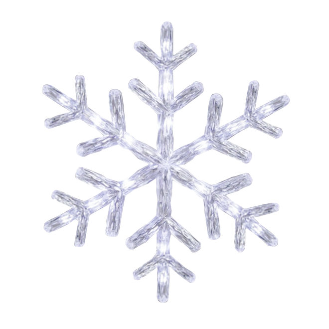 Celebrations by L&CO Snowflake Icicle Lights - 150 Pure White LED Lights