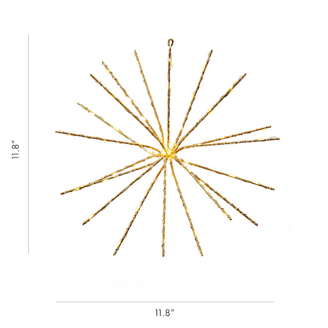 Ensemble de 3 étoiles illuminées Starbust Celebrations by L&CO de 12 po, 70 lumières DEL blanc chaud par étoile