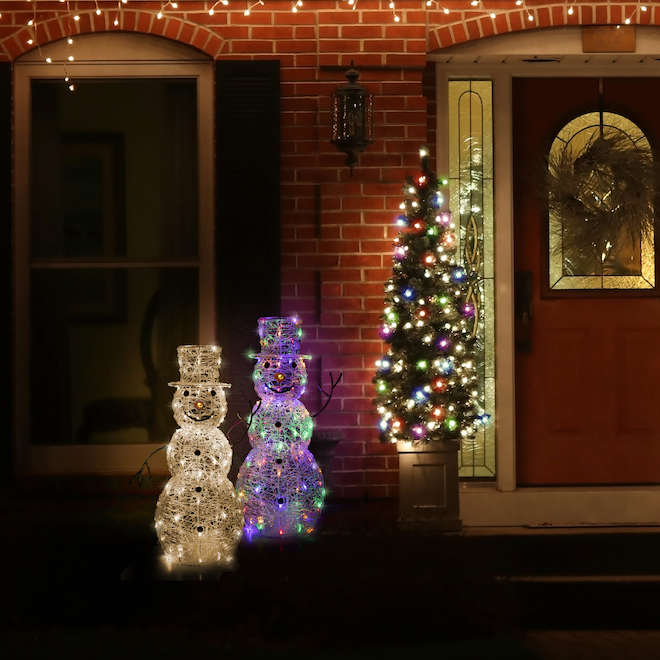 Celebrations L&CO 3.5-ft Snowman with Colour Changing LED Lights