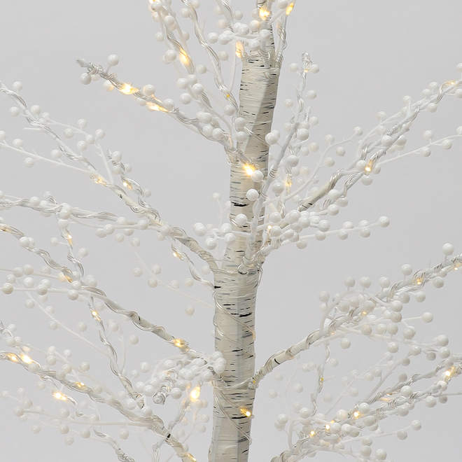 Celebrations by L&CO Artificial Decorative Prelit Birch Tree 4-ft - 120 LED Lights